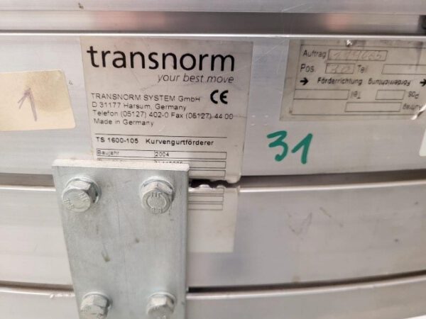 Kurvengurtförderer, Transnorm, 90 Grad – Bild 2