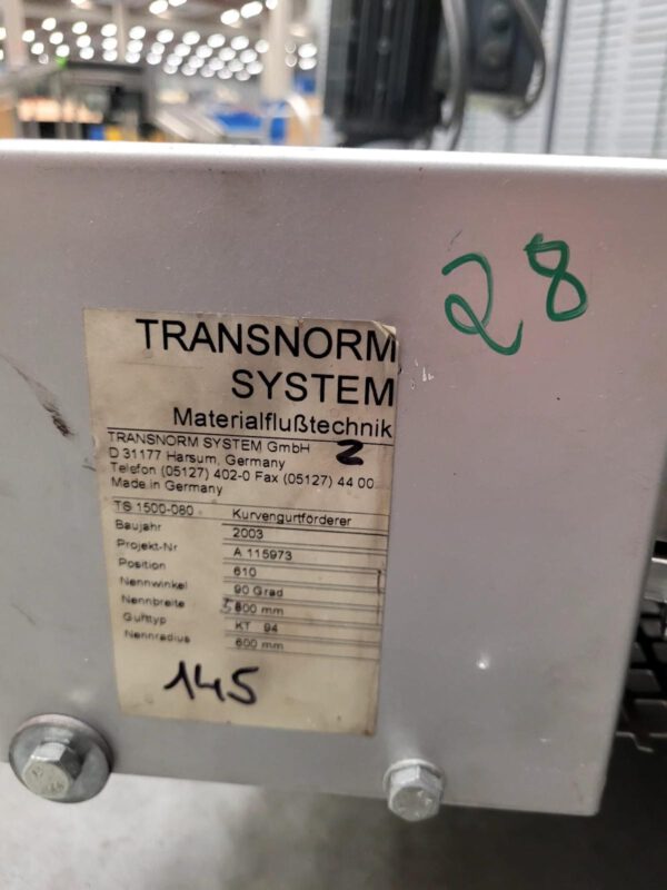 Kurvengurtförderer, Transnorm, 90 Grad – Bild 2