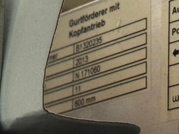 3x Gurtförderer, angetrieben, ca. 0,50m Länge, Gurtbreite 59cm, Transnorm – Bild 5