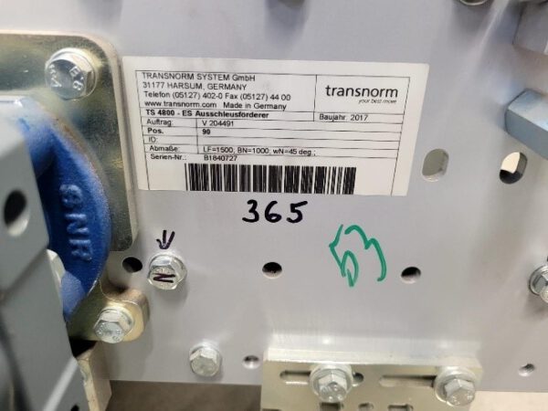 7x Ausschleusförderer, Transnorm, 45 deg – Bild 18