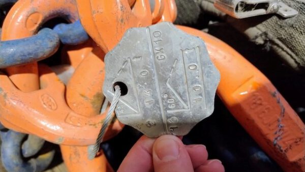 Krantraverse 25 to. Arbeitsbreite 2 – 5m, mit 2 Anschlagketten, – Bild 7