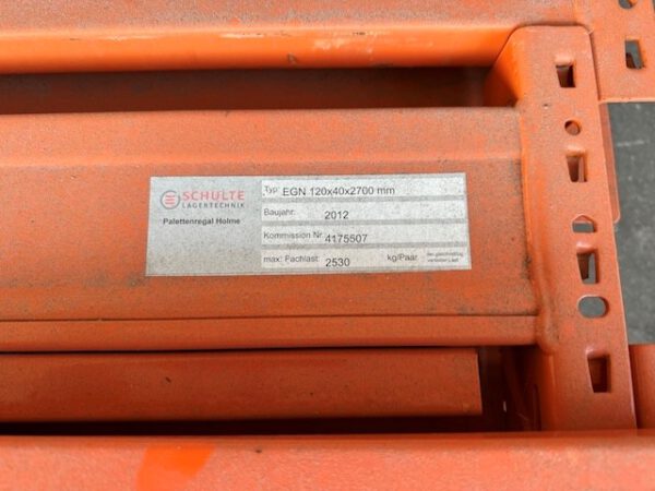 Palettenregal 4,50m hoch, Schulte, 843kg / Palette, ca. 57 Stellplätze – Bild 11