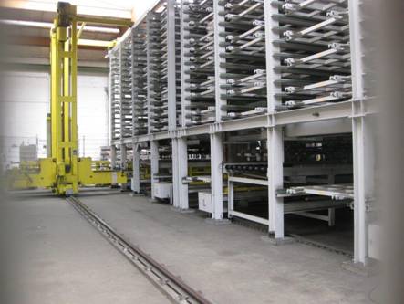 Neuhäuser Blechlager für Bleche 3m x 1,50m, 136 Kassettenfächer – gebraucht - : lagertechnik
