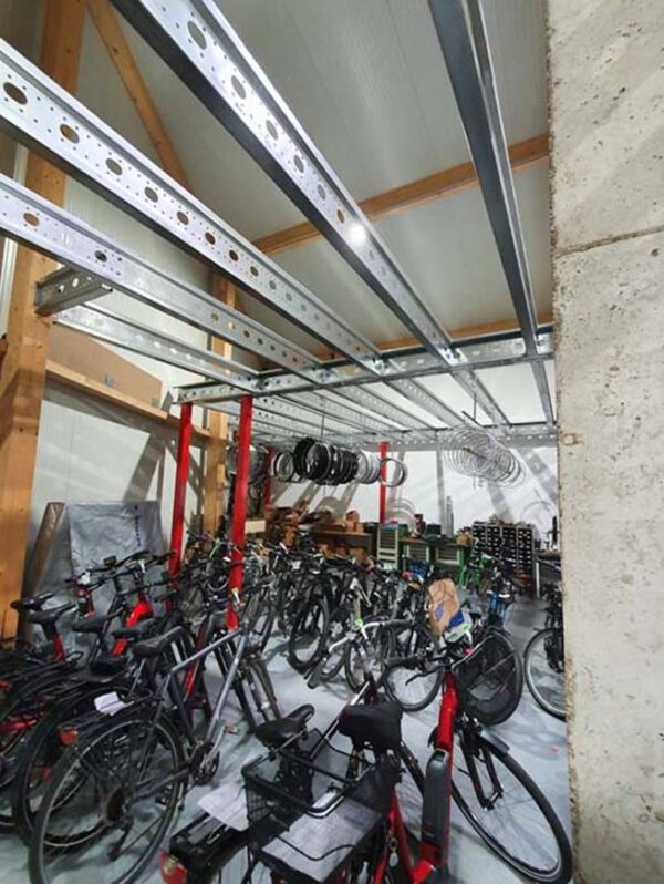 Systembau-Lagerbühne, ca. 350m2 mit Spanplatten, 500kg/m2 – gebraucht - :