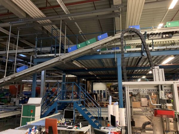 Stahlbau-Lagerbühne, ca. 480m2 mit Gitterrosten – gebraucht - :