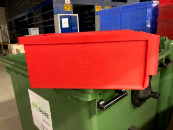 2.322 Stück Sichtlagerkästen SK, rot, stapelbar, stapelbar, 500 x 313 x 200mm – gebraucht - : lagertechnik