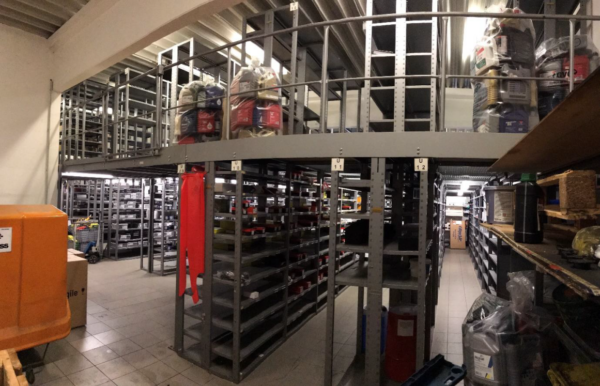 Fachbodenregalanlage, SSI Schäfer Regalanlage R 4000, 2 Ebenen – gebraucht - :