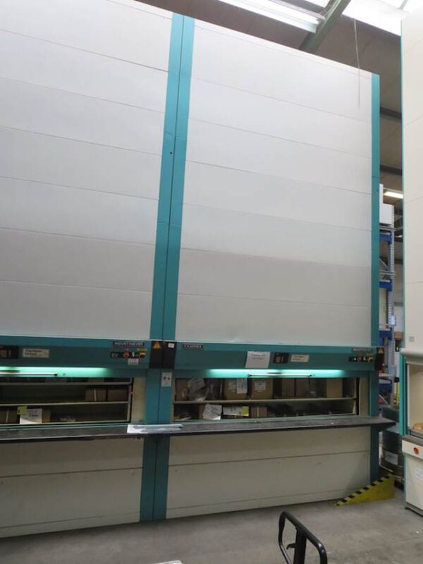 2 Stück Lagerpaternoster, Kardex, 640kg / Gondel, Höhe ca. 5,95m – gebraucht -: