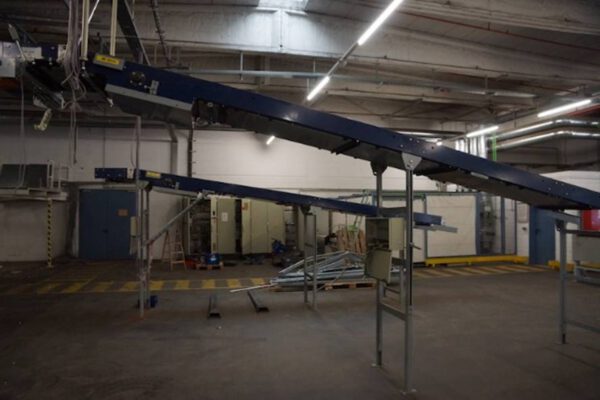 2 x Gurtförderer / Steigband, mit Knickband ca. 6m lang - gebraucht - :