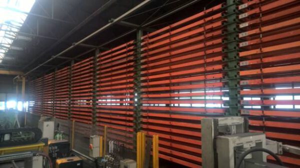 Blechlager, 158 Fächer (Kassetten) a 3 Tonnen, für Formate bis 4 x 2m, – gebraucht - : – Bild 2