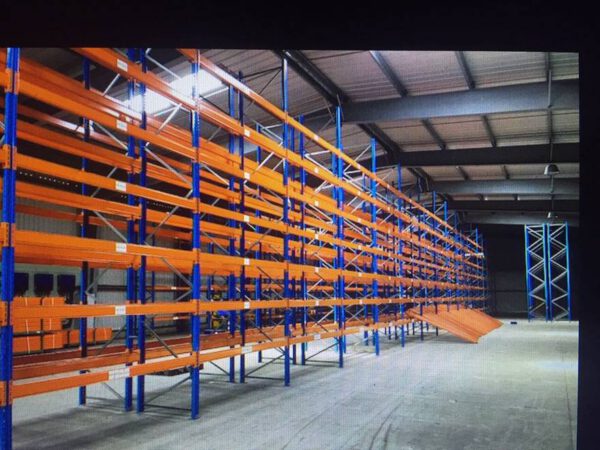 Palettenregal Stow, Rahmenhöhe ca. 5 und 6,50m, ca. 833kg/Palette, max. über 2.000 Palettenplätze – gebraucht – lagertechnik