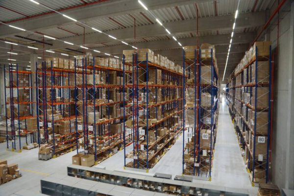 Palettenregal, SLP, 6.576 Stellplätze, oberste Lagerebene: 10,66m, 800kg / Palette,  – gebraucht - :