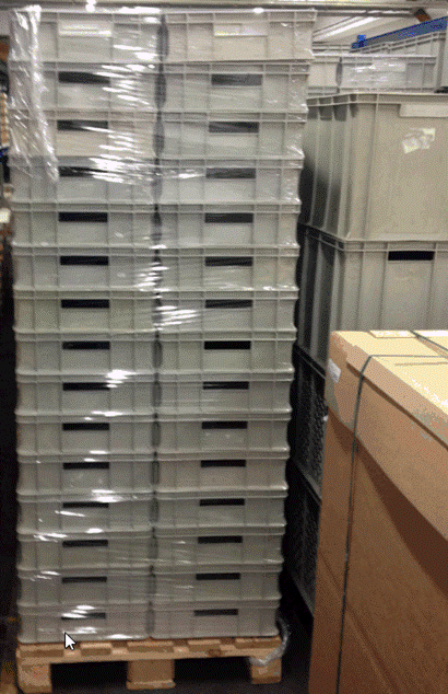 Stapelkästen, 600x400x 120 bzw. 290mm, Stucki, (Lagerkiste, Transportkiste, Stapelbox. Kunststoffkiste) - gebraucht - : lagertechnik