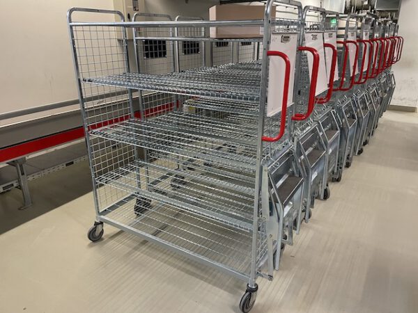 ca. 260 Stück Rollwagen, Kommissionierwagen, Wanzl - gebraucht - :