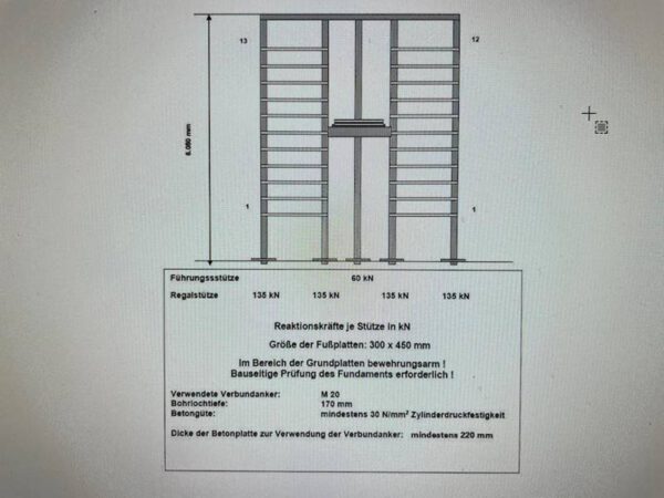 Blechlagerdoppelturm Stopa, 25 Fächer (Kassetten) a 5 Tonnen, für Blechformat 2 x 4m – gebraucht - :