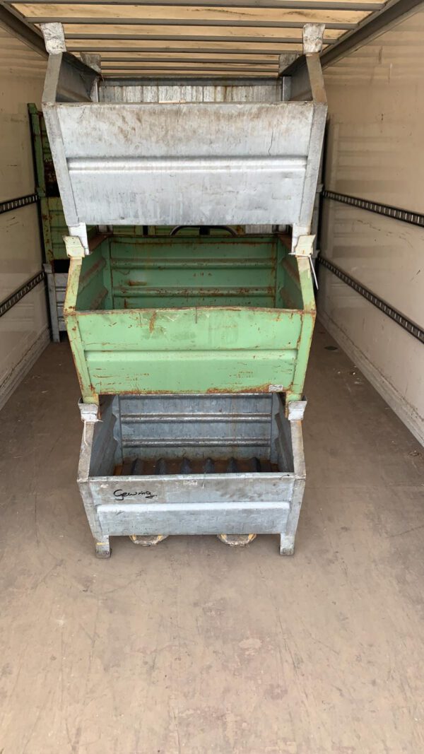300 Stück SSI SCHÄFER Großbehälter, 800*600*660 lbh, Metall – gebraucht -: