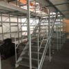 2 stockige Fachbodenregalanlage, ca. 92 Felder, Fläche ca. 10 x 9m, F.X. Rauscher, Tiefe der Fachböden 80cm – gebraucht - :