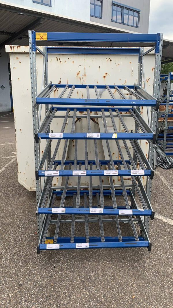 4 Stück rollbare Bito Durchlaufregal bzw. Bereitstellregale – gebraucht - :