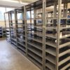 Fachbodenregale, ca. 70 Felder, Fachböden 0,50m x 1m, ca. 2,18m hoch – gebraucht - :