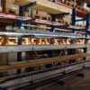 4 x 4er Kragarmregale, einseitig, 3m hoch, Arme 0,60m – gebraucht - :