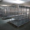 Fachbodenregale, Schraubsystem, 1 x 0,5m, 1 bzw. 2m hoch, ca. 100 Felder - gebraucht - :