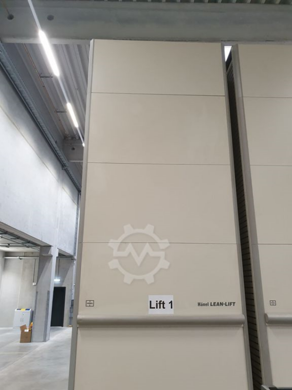 Lagerlift, Hänel, ca. 5,90m hoch (kürzbar), Tablargröße: ca. 1.860x825mm, 250kg / Tablar – gebraucht -: lagertechnik