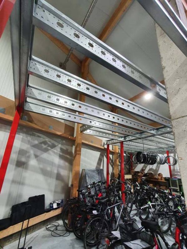 Systembau-Lagerbühne, ca. 350m2 mit Spanplatten, 500kg/m2 – gebraucht - : – Bild 2