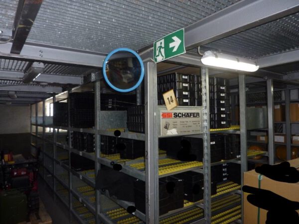 Fachbodenregalanlage, SSI Schäfer R4000, 400kg Fachlast mit verbautem Durchlaufregal / Bereitstellregal und Aufzug!! – gebraucht - : – Bild 2