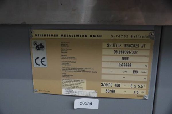 3 x Liftsysteme, Kardex, 180 bzw. 190kg / Tablar, Höhe 8m (kürzbar), Tablare: 0,82 x 1,85m– gebraucht -: – Bild 2