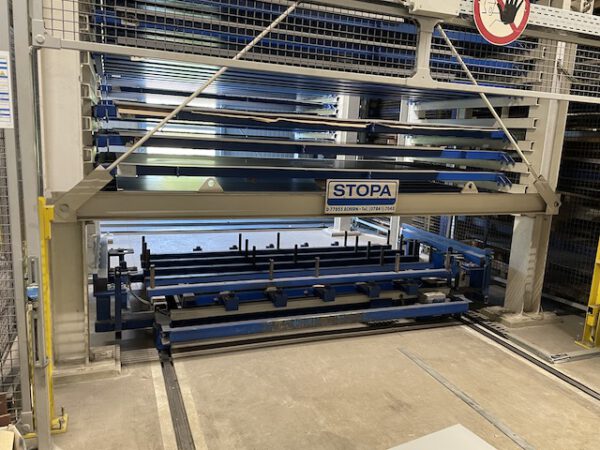 automatischer Blechlagerturm (Doppelturm), Stopa, für Bleche max. 1,50m x 3m, 3 To. Kassette, 34 Lagerplätze – gebraucht - : – Bild 2