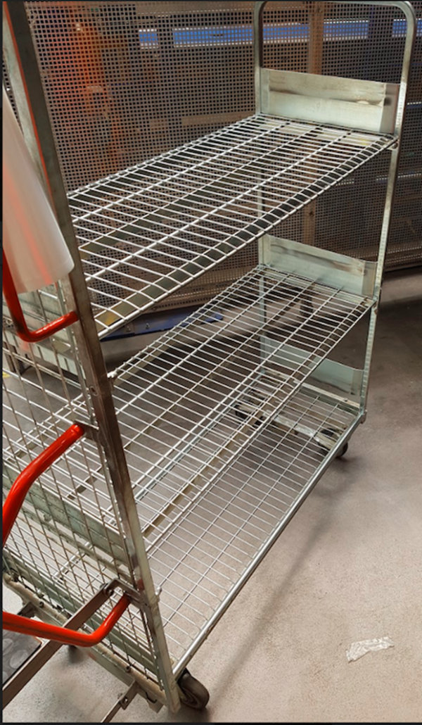 140 Stück Kommissionierwagen Wanzl, KT 3, mit Treppe und Schreibbrett - gebraucht - : – Bild 2