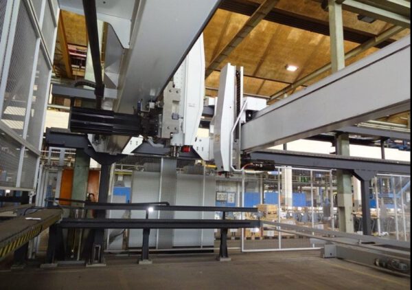 CNC Blech Hochregallager, FMG,  zur vollautomatischen Bestückung von 2 Laser Maschinen - gebraucht - : – Bild 2