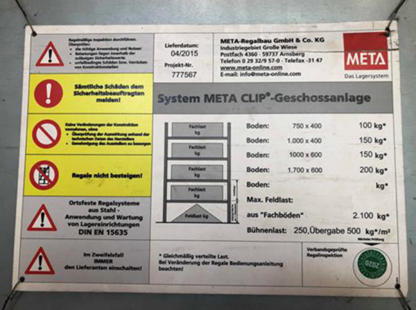 Fachbodenregalanlage, mit vielen Fachböden und Kragarmregal, verschiedene Tiefen, ca. 82 Felder – gebraucht - : – Bild 2