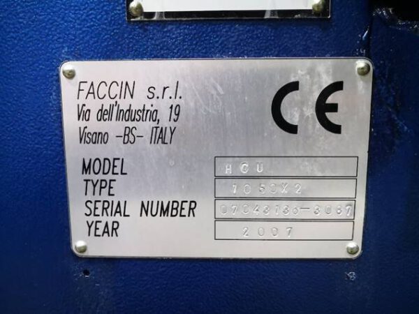 Zweiwalzen Rundbiegemaschine HCU 1050x2, Faccin (Italien) – gebraucht - : – Bild 2