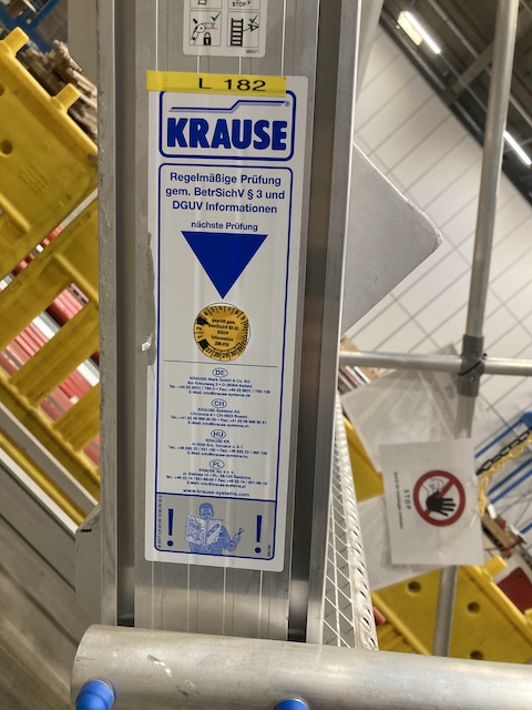 Podestleiter ca. 6m Höhe, Krause – gebraucht - : lagertechnik Podestleiter ca. 6m Höhe, Krause – gebraucht - : – Bild 2
