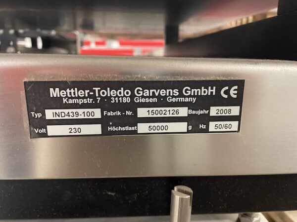 2 Stück Industriewaagen für Einbau in einer Fördertechnikanlage, Mettler Toledo, max. 50kg, Gurtbreite ca. 50cm – gebraucht – : – Bild 2