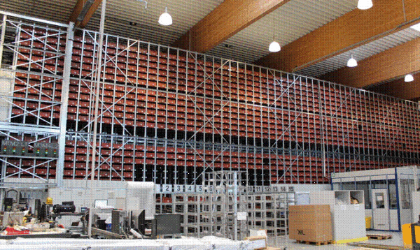 ATL, bzw. AKL (autom. Tablarlager, bzw. Kleinteilelager) ca. 24.000 Kistenstellplätze 600x 400x 220mm, 30kg Fachlast – gebraucht - : – Bild 2