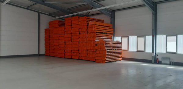 Palettenregal, Stow, max. 5.529 Palettenstellplätze, Rahmenhöhen ca. 8,25m, 1.000kg pro Palette – gebraucht - : lagertechnik