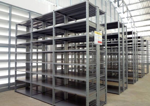 100 Felder Fachbodenregale, SSI Schäfer R3000, Tiefe ca. 60cm, Breite ca. 1,28m, mit 5 Böden pro Feld a 150kg, – gebraucht - : – Bild 2