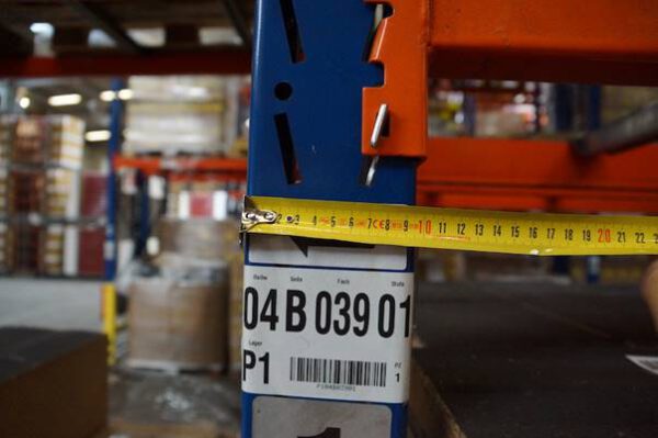 Palettenregal mit Quereinlagerung, SLP, bis zu 4.300 Stellplätze, 1.000kg / Palette, 7,50m hoch, mit Tiefenstegen– gebraucht - : – Bild 3