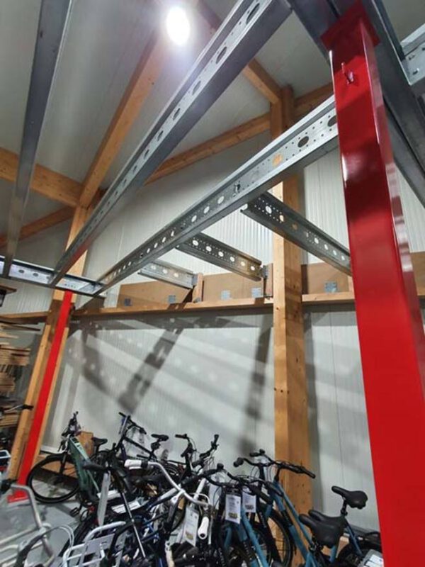Systembau-Lagerbühne, ca. 350m2 mit Spanplatten, 500kg/m2 – gebraucht - : – Bild 3