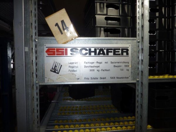 Fachbodenregalanlage, SSI Schäfer R4000, 400kg Fachlast mit verbautem Durchlaufregal / Bereitstellregal und Aufzug!! – gebraucht - : – Bild 3