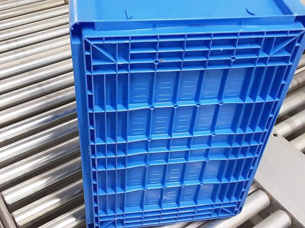 6.500 Stück Eurostapelbehälter XL, Bito 6432 (600x400x320mm), blau mit gerippten Boden, 50kg / Kiste  – gebraucht - : lagertechnik