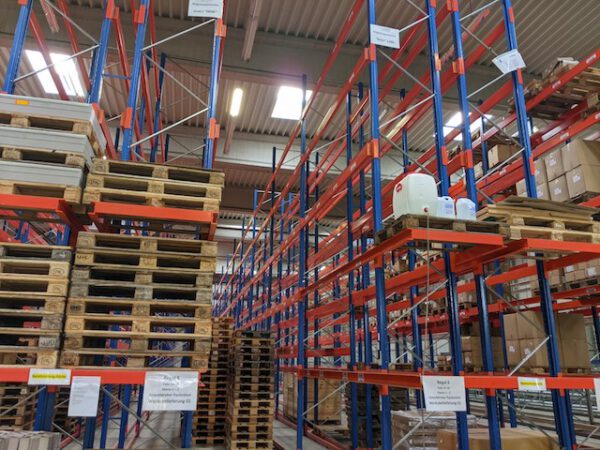 Palettenregal, SLP, ca. 7m hoch, 600kg / Palette, 3,60m Traversen, ca. 4.080 Stellplätze – gebraucht – : – Bild 3