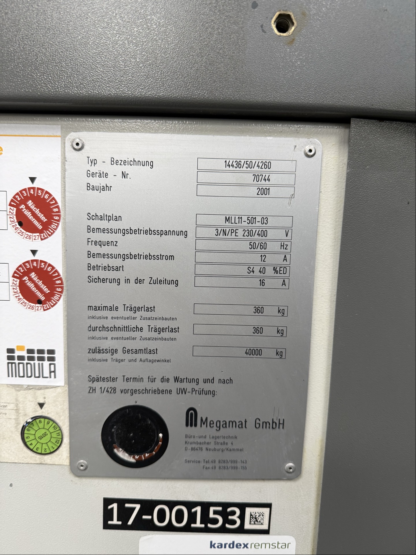 Liftsystem, Megamat, Tablargröße: 2,24 x 0,61m, Höhe ca. 4,26m, 360kg / Tablar – gebraucht - : lagertechnik Liftsystem, Megamat, Tablargröße: 2,24 x 0,61m, Höhe ca. 4,26m, 360kg / Tablar – gebraucht - : – Bild 3