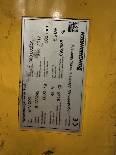 Vierwege-Schubmaststapler, Jungheinrich, ETV Q20, 2to. – gebraucht - : lagertechnik Vierwege-Schubmaststapler, Jungheinrich, ETV Q20, 2to. – gebraucht - : – Bild 3