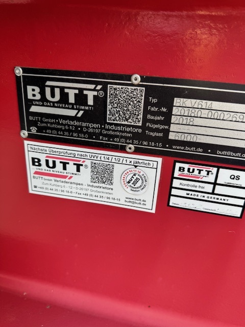 Verladerampen, Butt, BKV 614, 6 to. nicht rollbar, – gebraucht - : lagertechnik Verladerampen, Butt, BKV 614, 6 to. nicht rollbar, – gebraucht - : – Bild 26