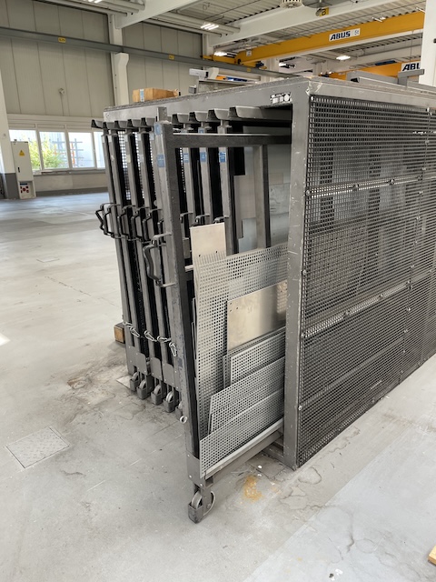 Vertikales Blechlager, Schubfach-Sortierlager für Bleche, Hegla, 10 Fächer für Bleche 1,50m x 3m, – gebraucht - : lagertechnik Vertikales Blechlager, Schubfach-Sortierlager für Bleche, Hegla, 10 Fächer für Bleche 1,50m x 3m, – gebraucht - : – Bild 3