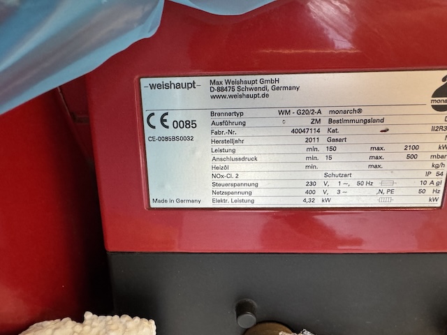 vollautomatischer Gas-Gebläsebrenner, Weishaupt / monarch, WM - G20/2-A – gebraucht - : lagertechnik vollautomatischer Gas-Gebläsebrenner, Weishaupt / monarch, WM - G20/2-A – gebraucht - : – Bild 3