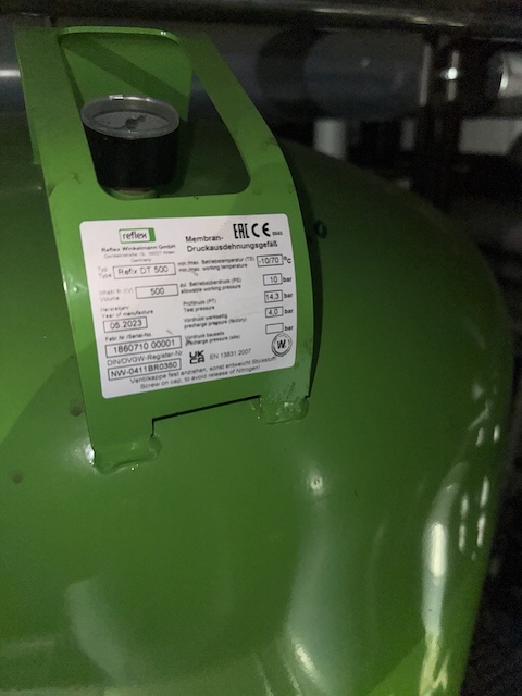 Ausgleichsbehälter / Membran Druckausdehnungsgefäß, reflex, 500L – gebraucht - : lagertechnik Ausgleichsbehälter / Membran Druckausdehnungsgefäß, reflex, 500L – gebraucht - : – Bild 2